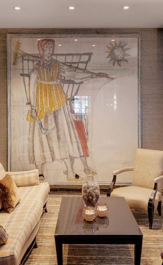 Loungebereich im Morosani "Schweizerhof" Hotel in Davos